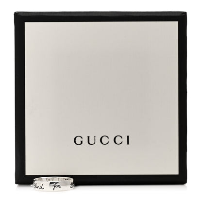 Gucci Sterling Silver Blind for Love Band Ring 54 6.75 6 of 6