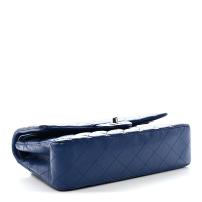 Chanel Lambskin Quilted Medium Double Flap Blue 8 of 37