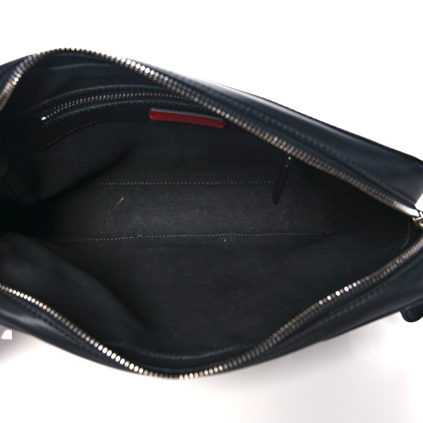 Calfskin VLTN Zip Pouch Black