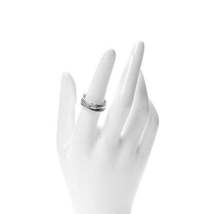 David Yurman Sterling Silver Diamond X Crossover Ring 54 6.75 2 of 4