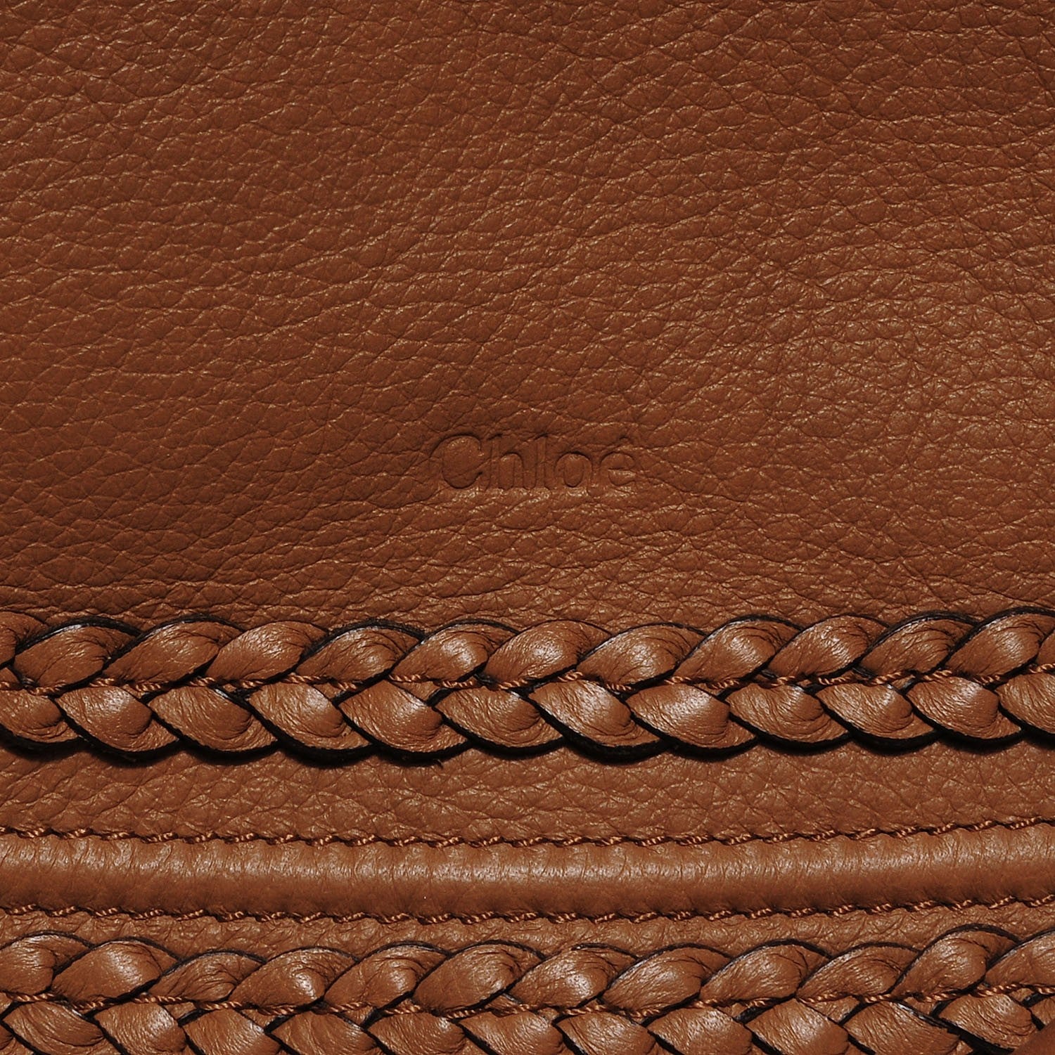 Chloe Calfskin Braided Medium Marcie Satchel Nut 5 of 9