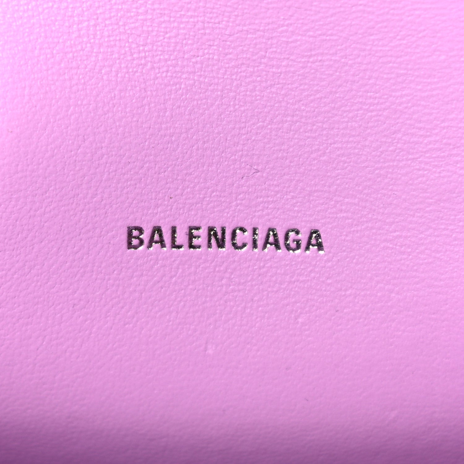 Balenciaga Grained Calfskin Tonal B Hourglass Chain Cardholder Lilac 5 of 10
