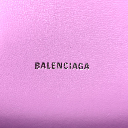 Balenciaga Grained Calfskin Tonal B Hourglass Chain Cardholder Lilac 5 of 10