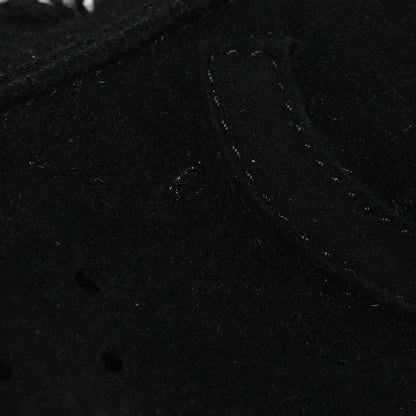 Chanel Suede Goatskin CC Sneakers 37 Black 11 of 13