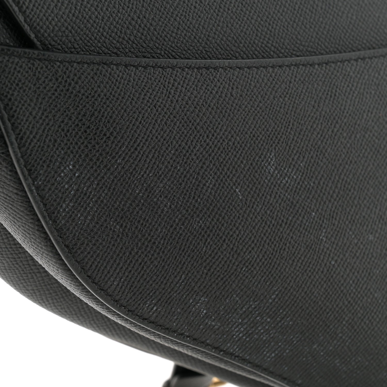 Christian Dior Grained Calfskin Saddle Bag Black 13 of 15