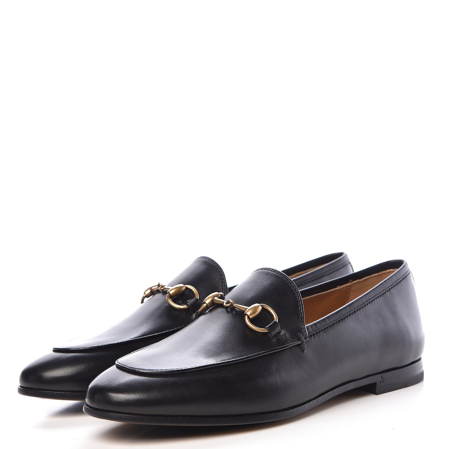 Gucci Calfskin Womens Jordaan Loafers 35.5 Black 3 of 8