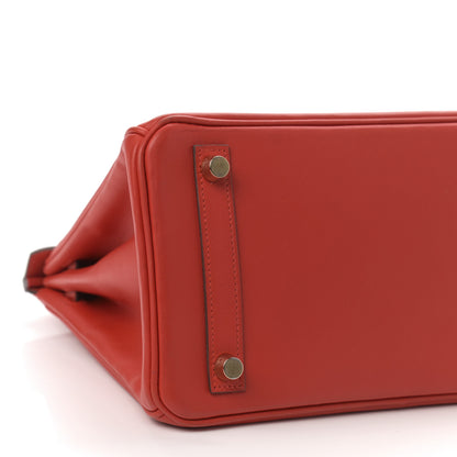 Hermes Swift Birkin 25 Rouge Tomate 9 of 10