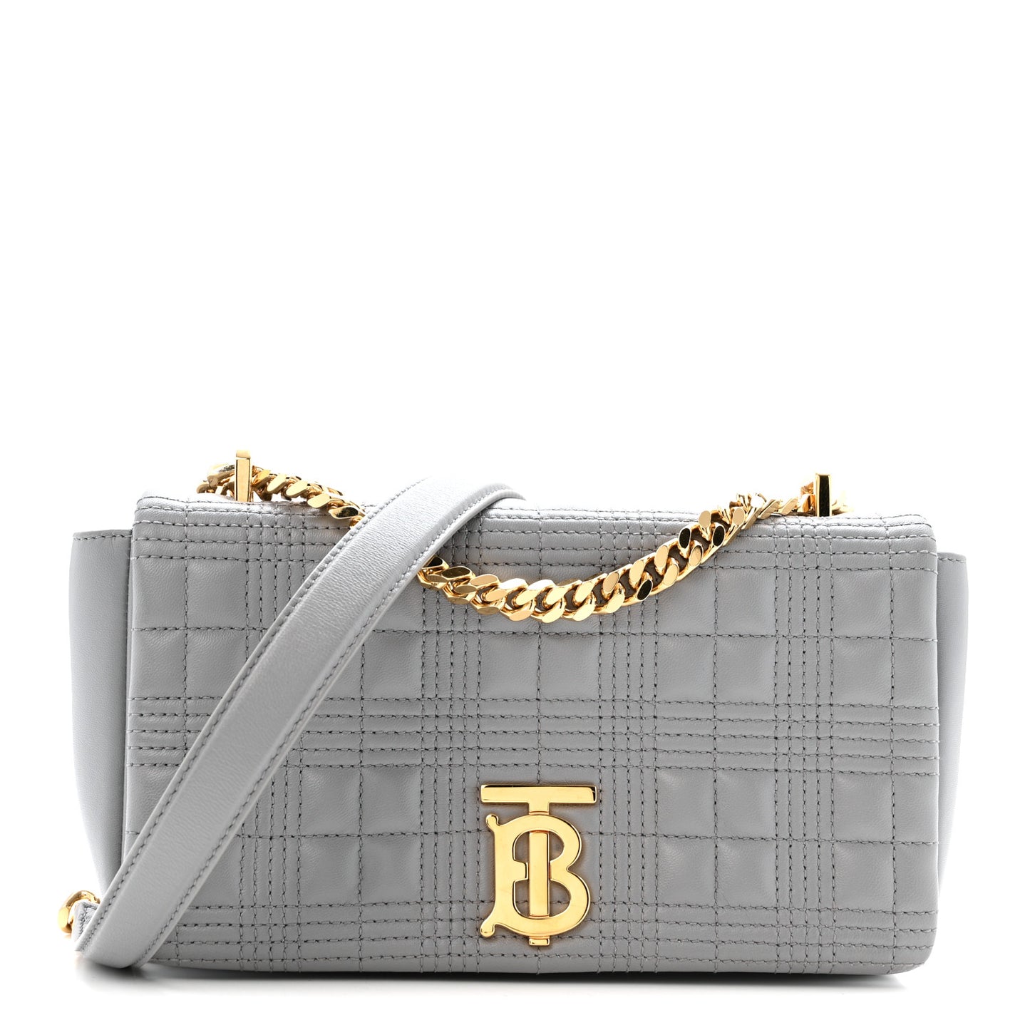 Lambskin Quilted Small Lola Bag Grey