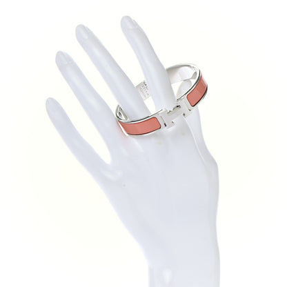 Hermes Enamel Narrow Clic Clac H Bracelet PM Hibiscus 2 of 4