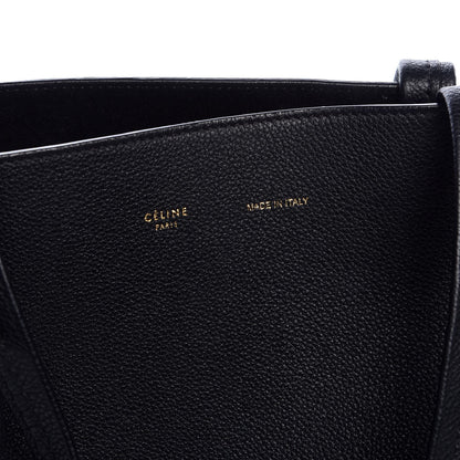 Celine Soft Grained Calfskin Small Belt Cabas Phantom Black 6 of 13