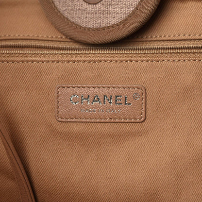 Chanel Canvas Extra Large Deauville Tote Ecru 9 of 10