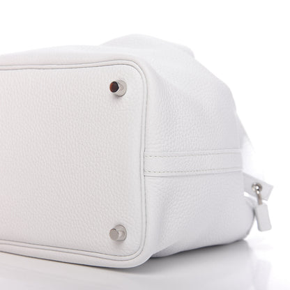 Hermes Taurillon Clemence Picotin Lock 18 PM White 7 of 10