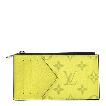 Louis Vuitton Monogram Taiga Coin Card Holder Yellow 1 of 11