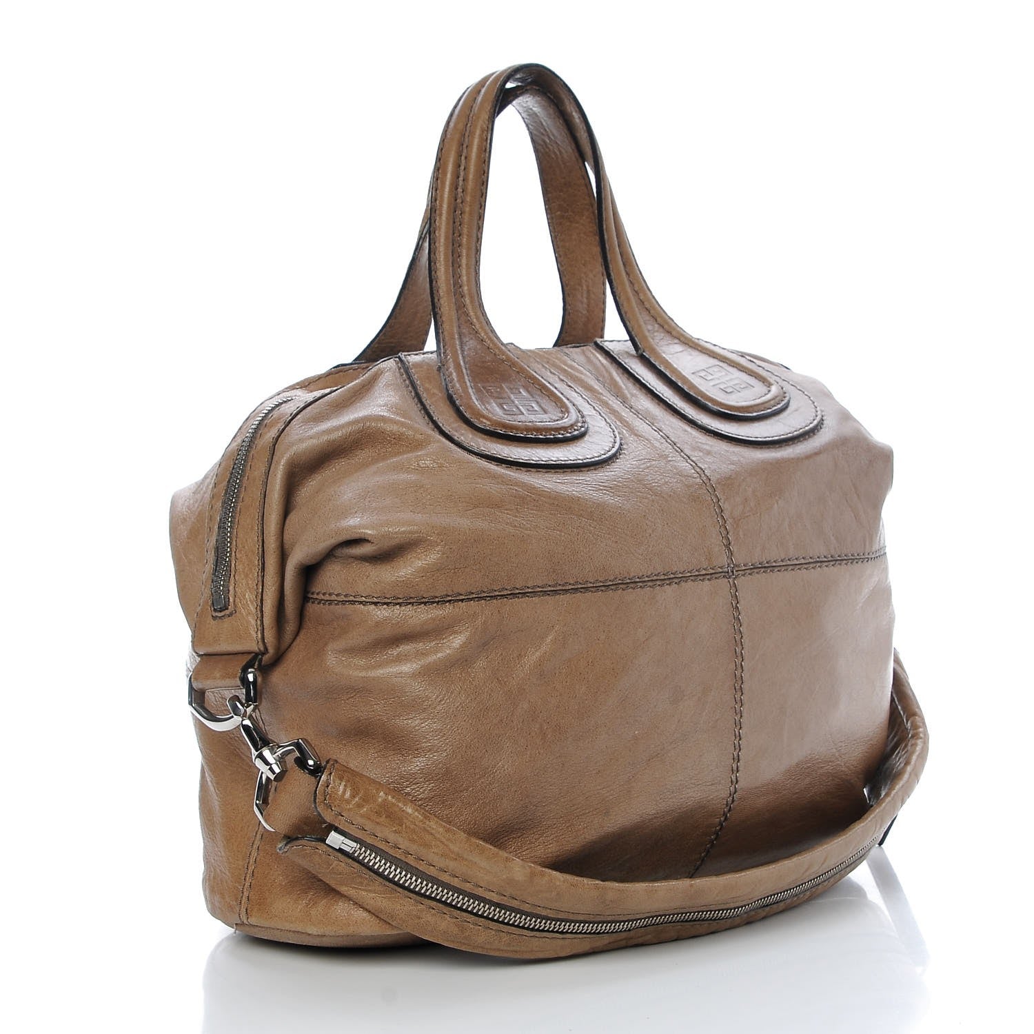 Givenchy Wrinkled Lambskin Medium Nightingale Tan 4 of 15