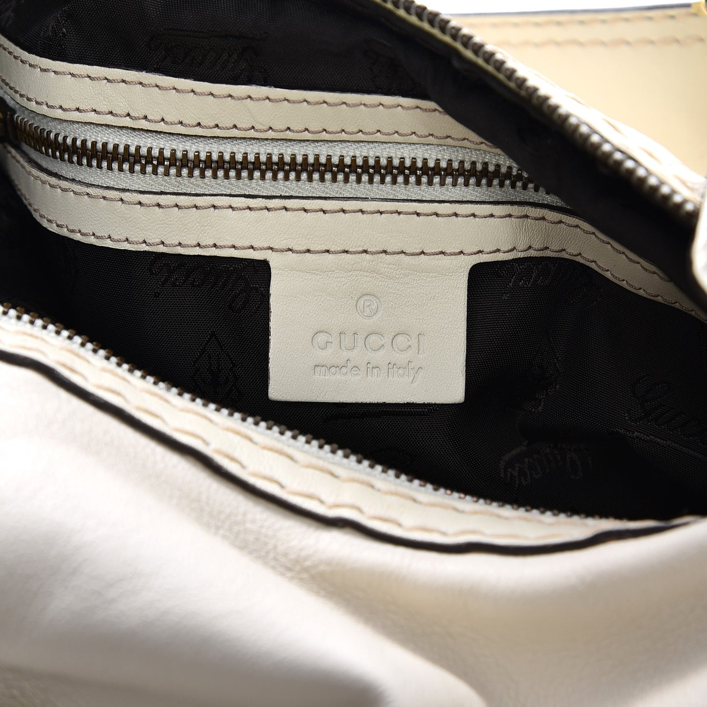 Calfskin Medium Jockey Hobo Off White
