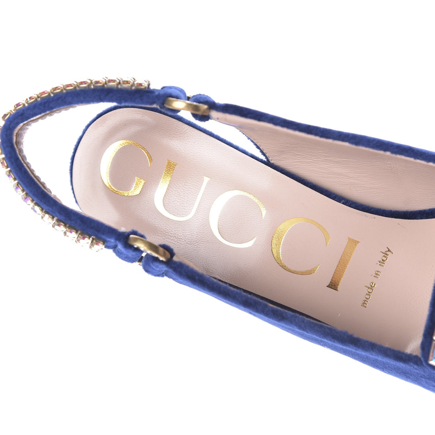 Velvet Crystal Square G Madelyn Slingbacks 36.5 Cobalt Blue