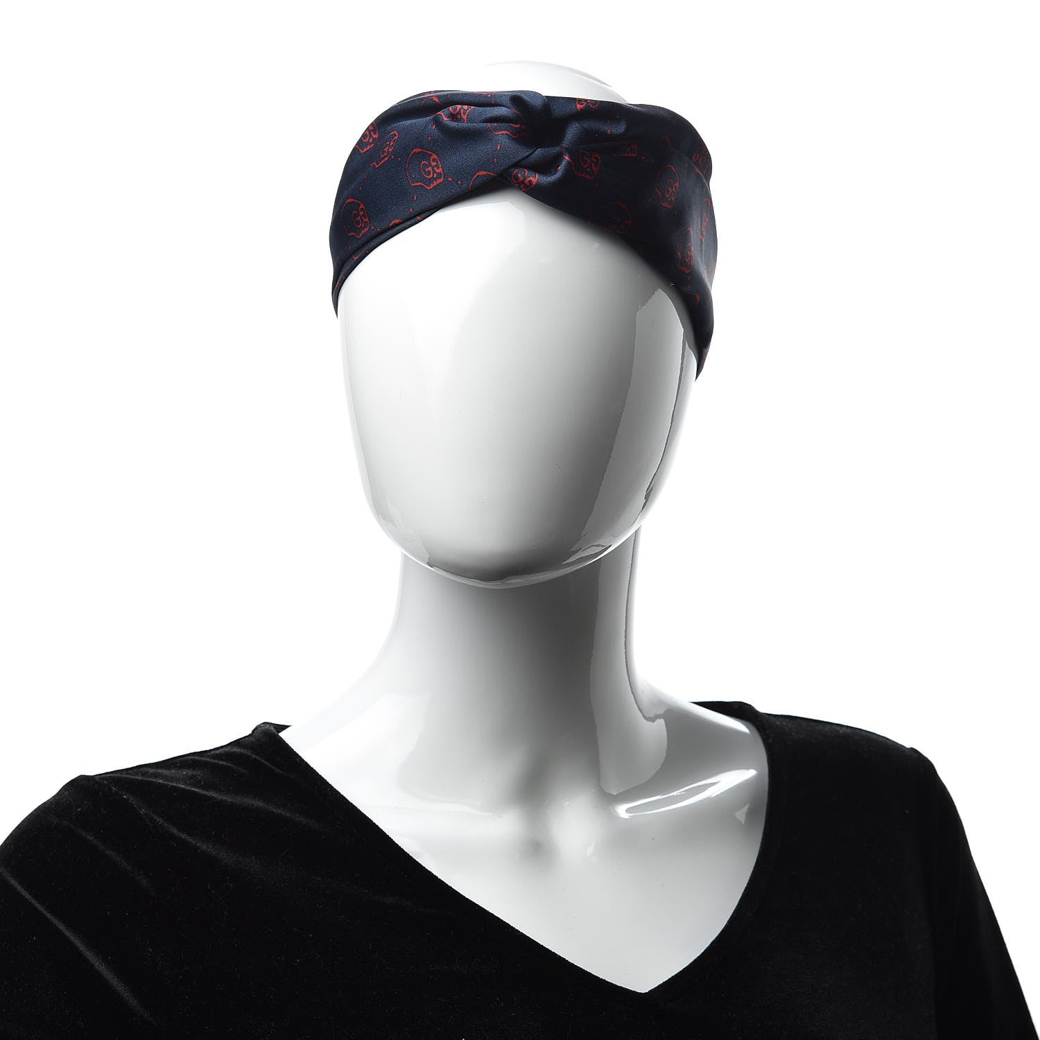 Gucci Silk GG Hamlet Duchesse Headband Sapphire Red 2 of 4
