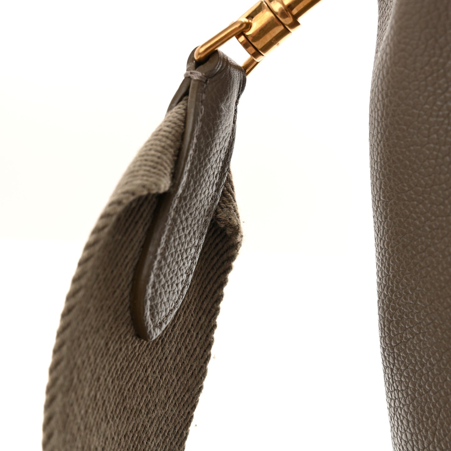 Soft Grained Calfskin Small Sangle Bucket Bag Taupe