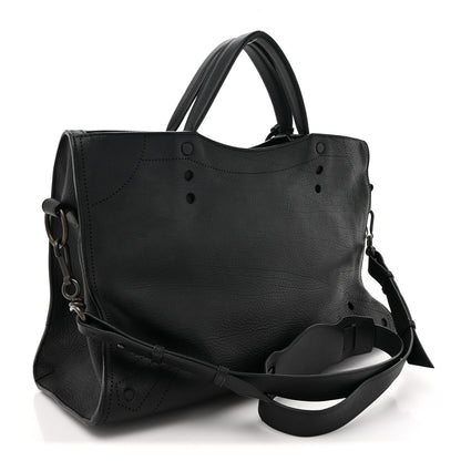 Balenciaga Veau Soyeux Perforated Blackout Hardware City Black 3 of 14