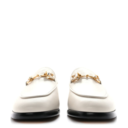 Gucci Malaga Kid 70 Crystal Horsebit Womens Jordaan Loafers 36.5 Mystic White 2 of 9