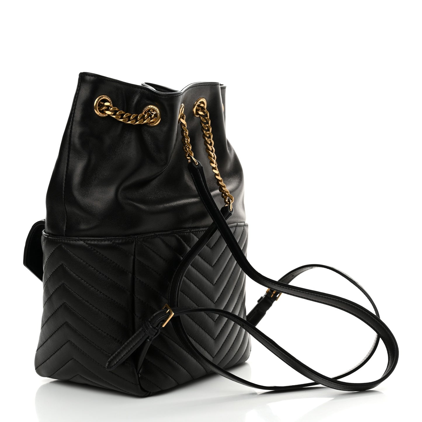 Lambskin Matelasse Monogram Joe Backpack Black