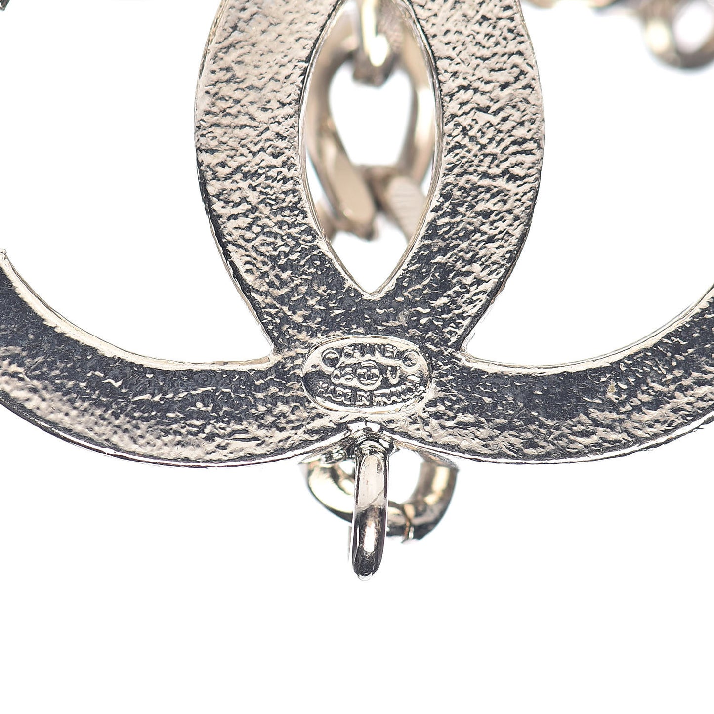 Enamel CC Ceinture Fantai Adjustable Belt Silver White