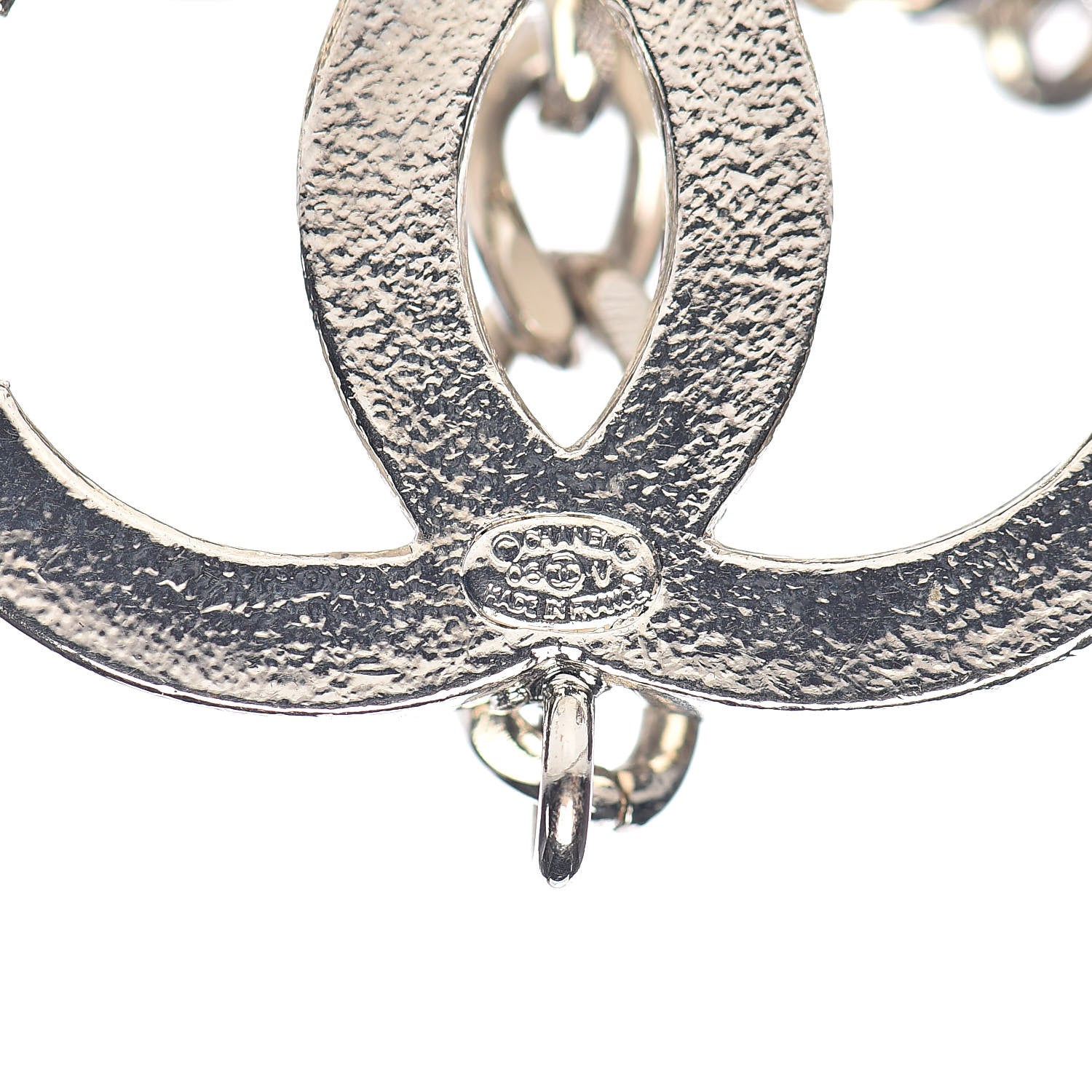 Chanel Enamel CC Ceinture Fantai Adjustable Belt Silver White 4 of 5