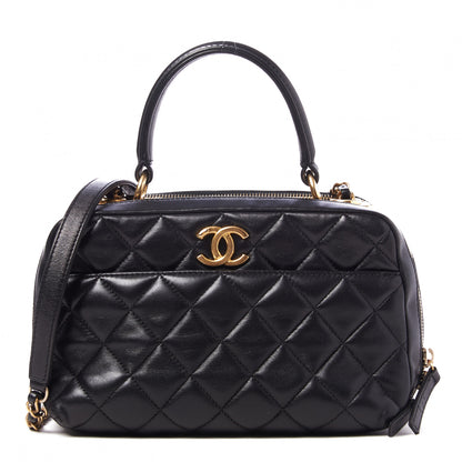 Chanel Lambskin Quilted Medium Trendy CC Bowling Bag Black 1 of 10