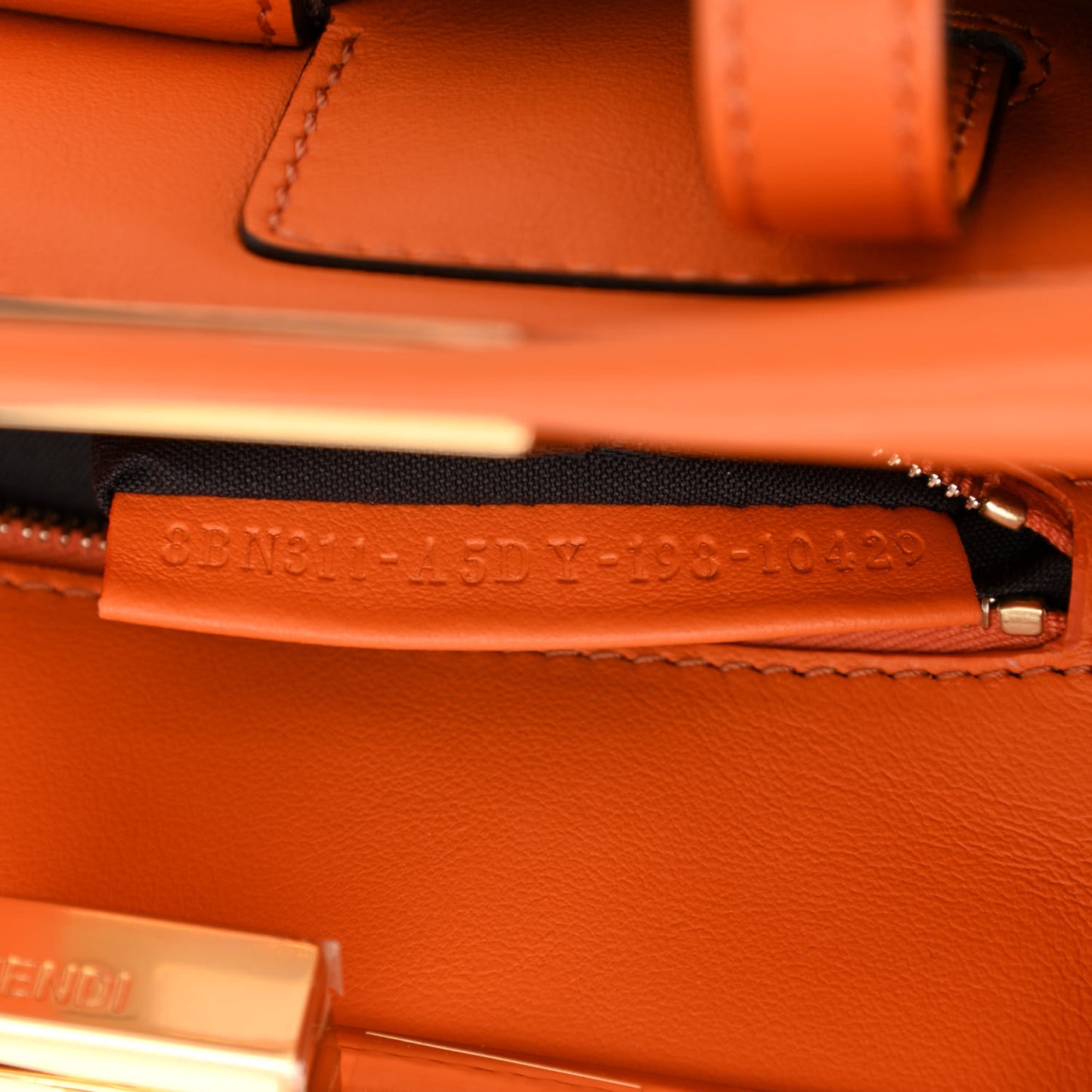 Vitello Grace Matte Two Pocket Mini Peekaboo Iconic Satchel Aranciata