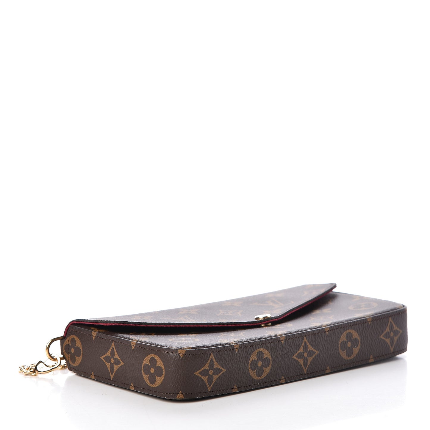 Monogram Pochette Felicie Chain Wallet Fuchsia
