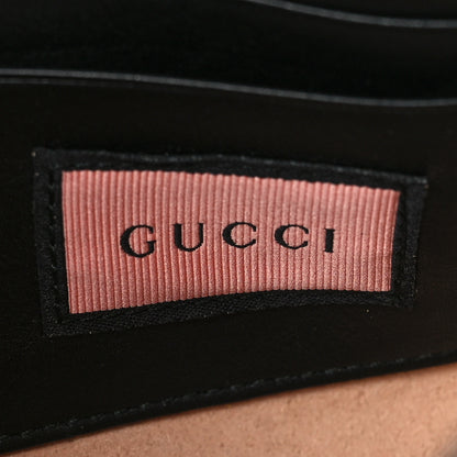 Gucci Calfskin Matelasse Printed Mini GucciGhost GG Marmont Chain Bag Black New Acquamarine 6 of 12