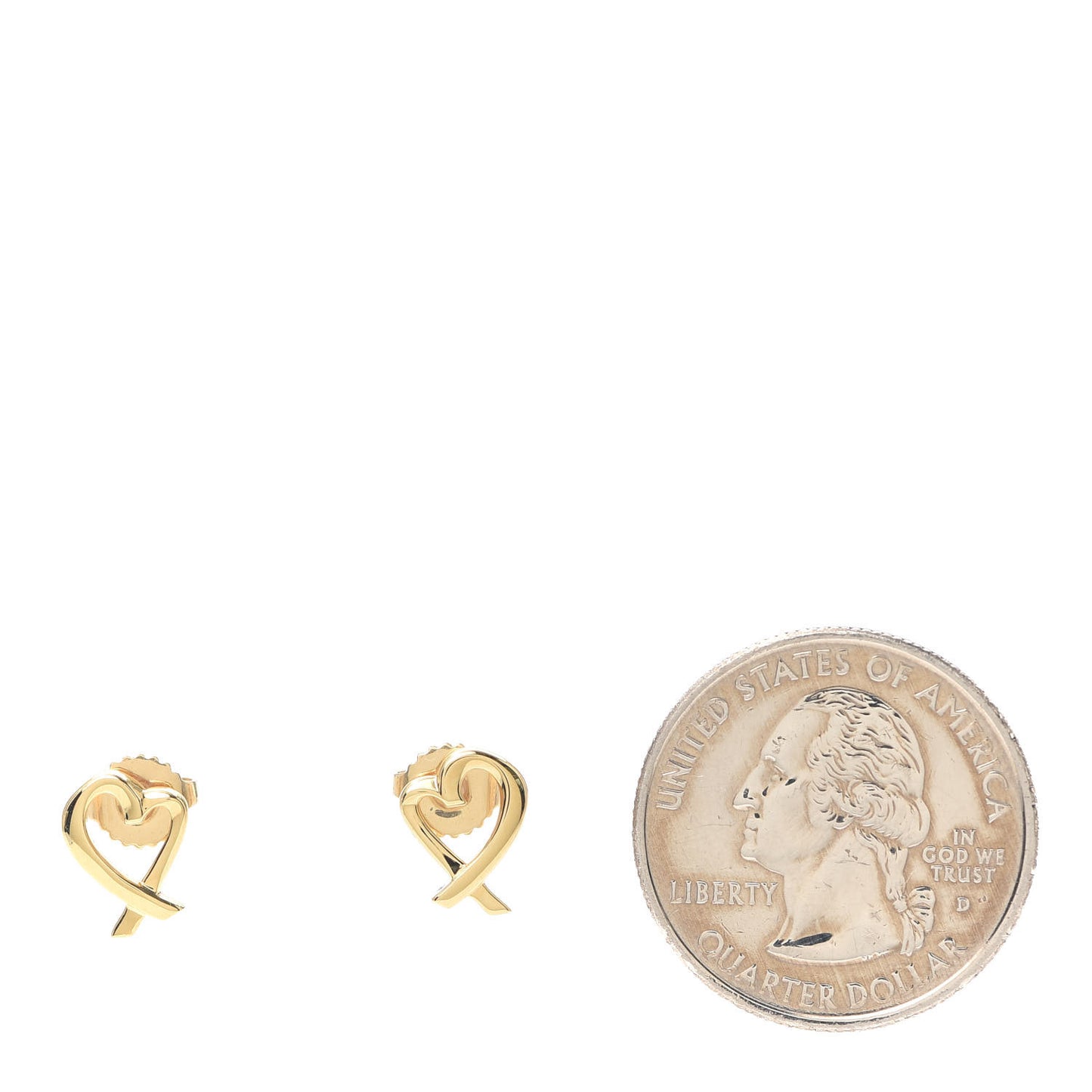 18K Yellow Gold Mini Paloma Picasso Loving Heart Earrings