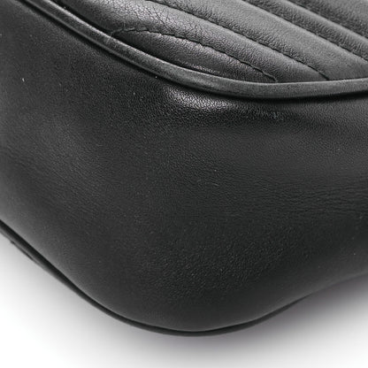 Gucci Calfskin Matelasse Small GG Marmont Chain Shoulder Bag Black 10 of 11