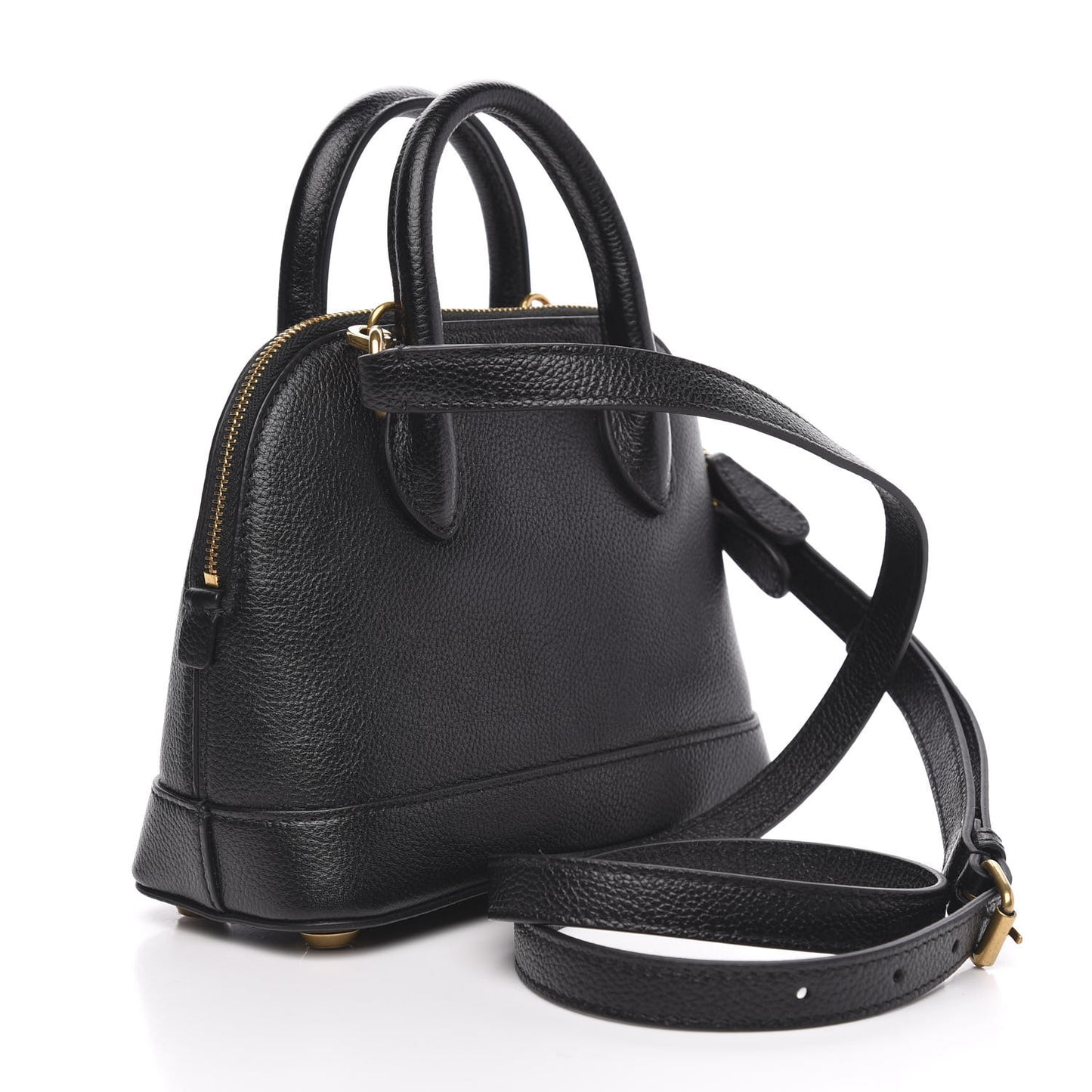 Grained Calfskin XXS Ville Top Handle Bag Black