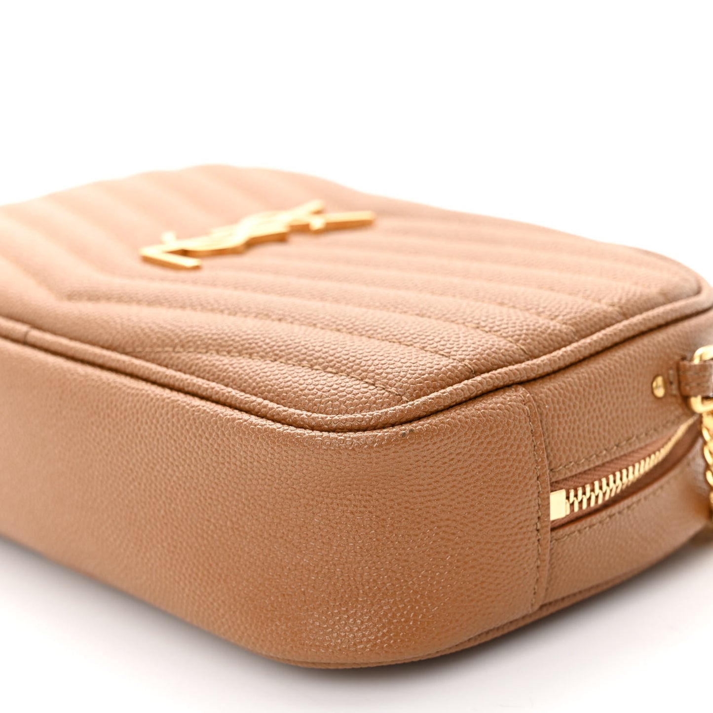 Grain De Poudre Matelasse Monogram Mini Lou Camera Bag Dark Natural