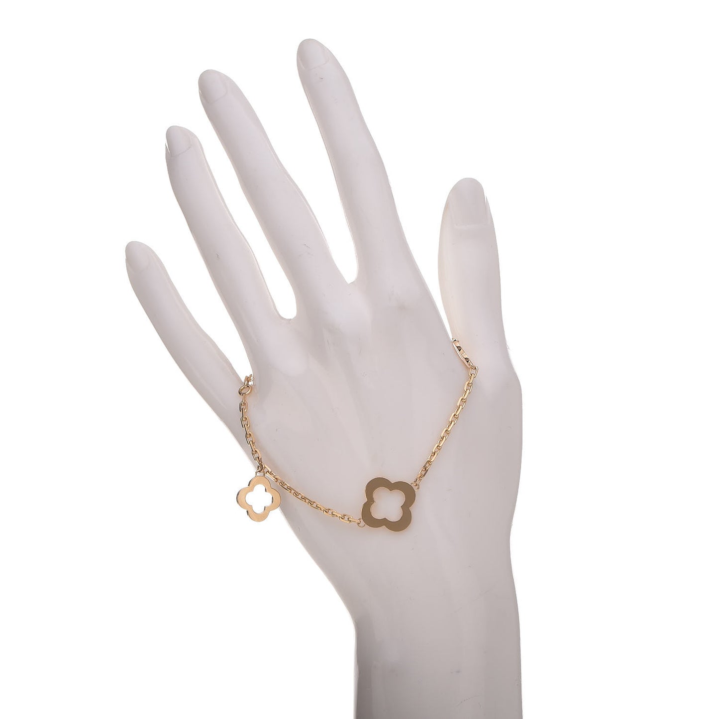 18K Yellow Gold 3 Motifs Byzantine Alhambra Bracelet