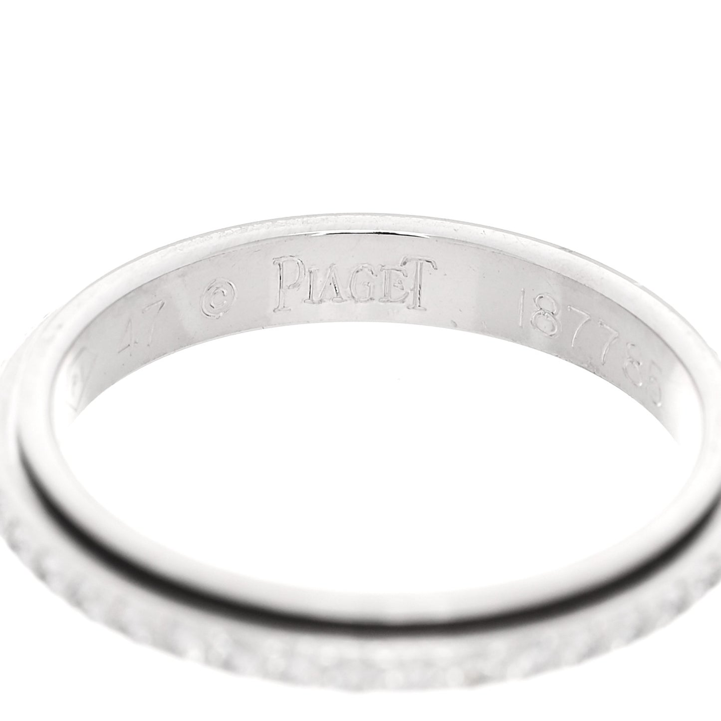 18K White Gold Diamond .35ctw Possession Wedding Band Ring 47 4