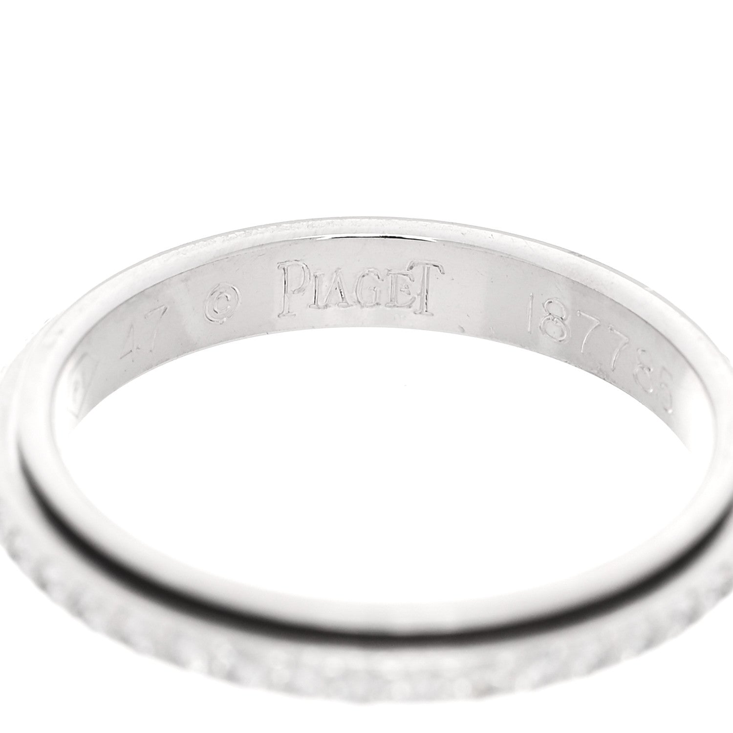Piaget 18K White Gold Diamond .35ctw Possession Wedding Band Ring 47 4 4 of 6