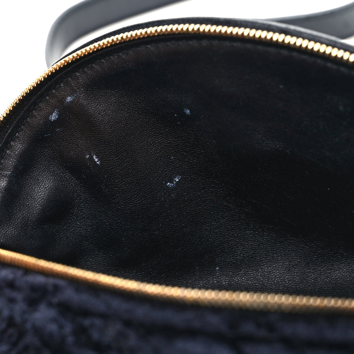 Balenciaga Crushed Velvet Logo Embossed XXS Souvenir Belt Bag Black 9 of 11