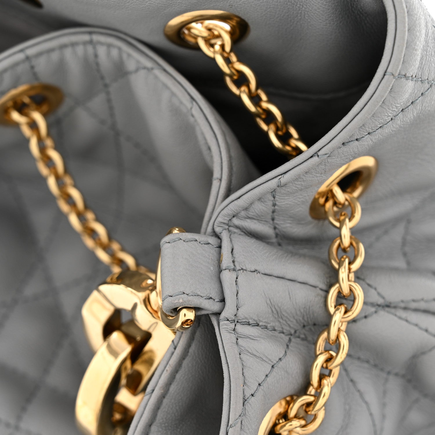 Christian Dior Lambskin Supple Macrocannage Ammi Bag Grey 13 of 14