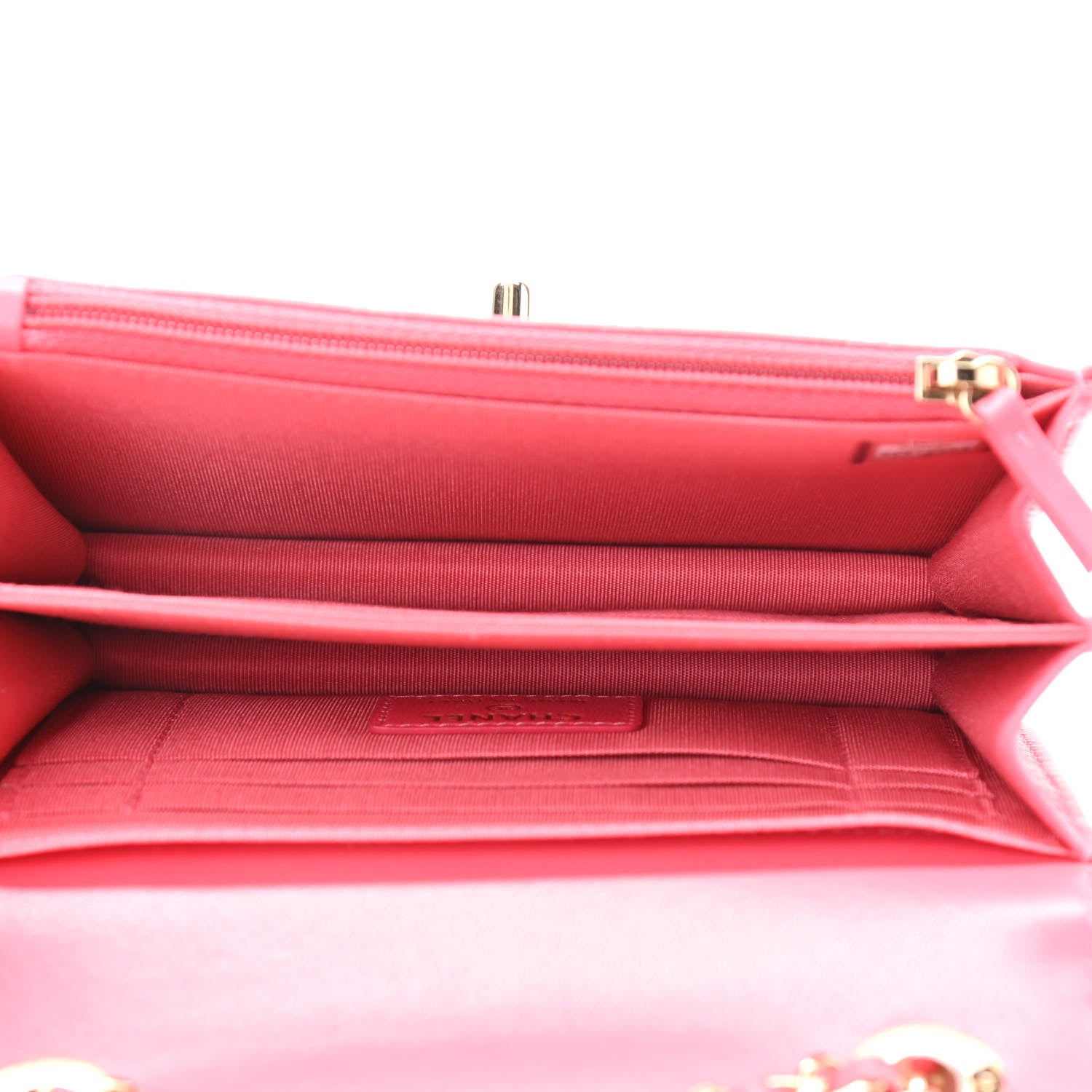 Chanel Lambskin Quilted Mini Trendy CC Wallet On Chain WOC Pink 5 of 11
