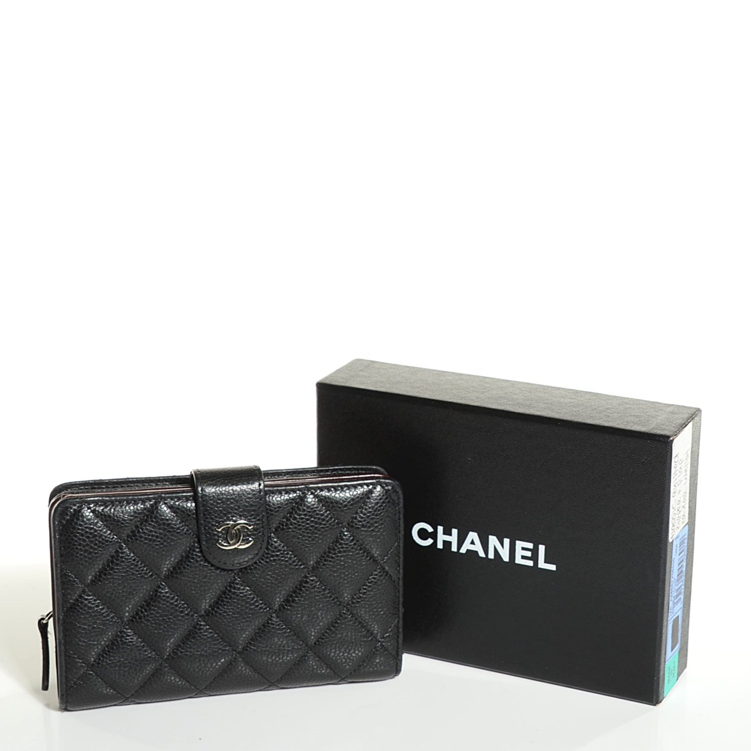 Chanel Caviar Quilted Zipped Pocket Wallet Black 9 of 9