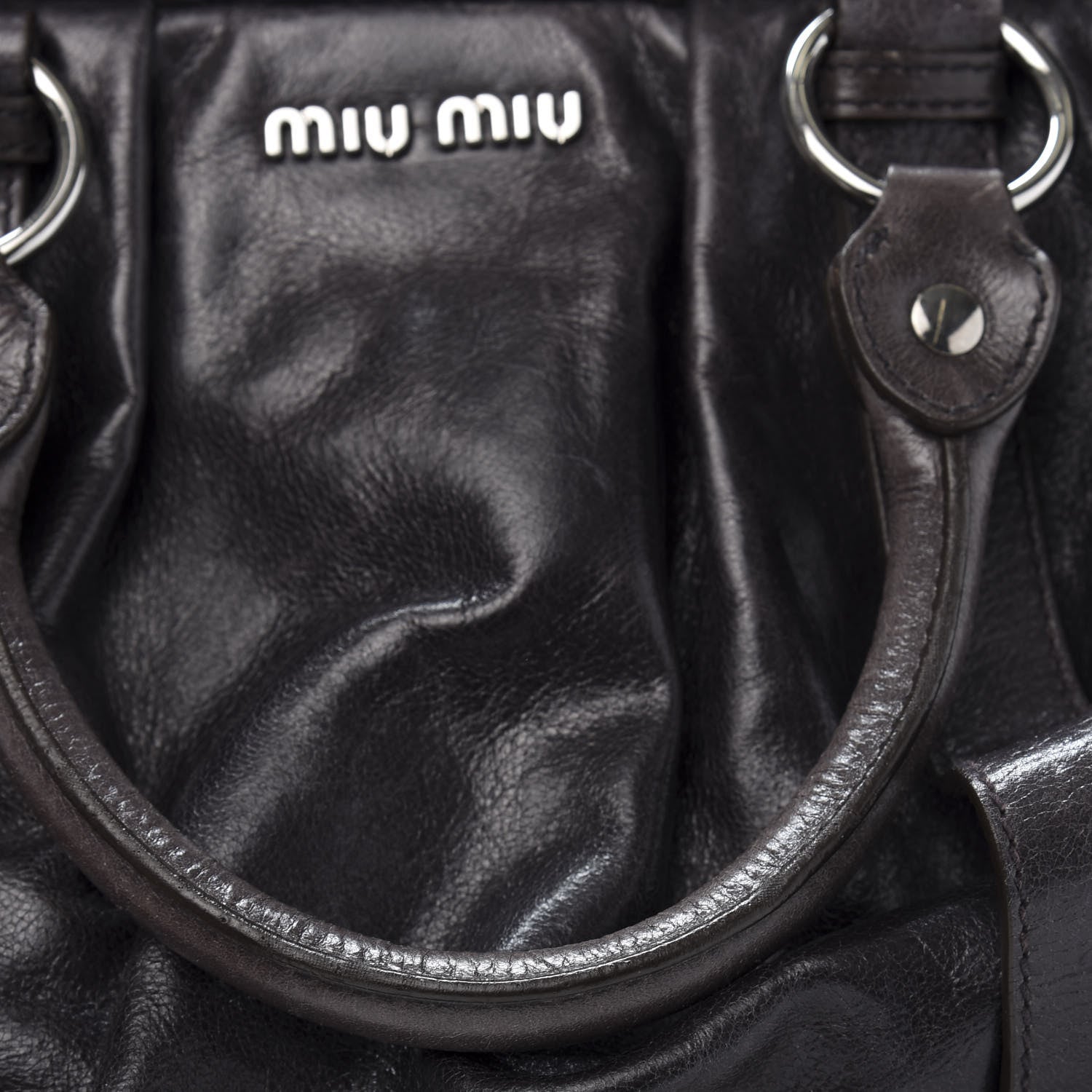 Miu Miu Vitello Shine Top Handle Satchel 11 of 12