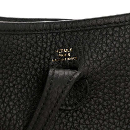 Hermes Taurillon Clemence Evelyne TPM Black 6 of 12