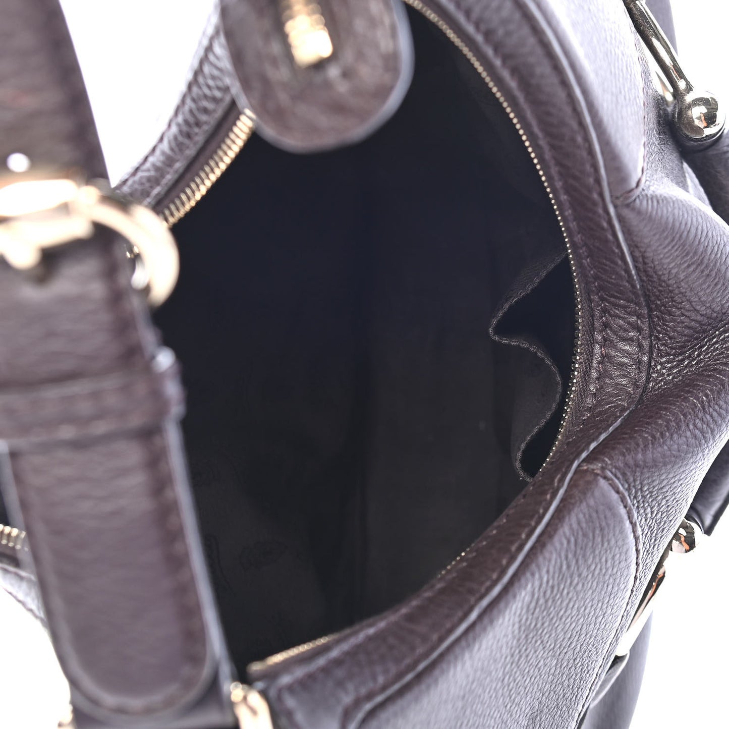 Calfskin Large Horsebit Web Hobo Brown