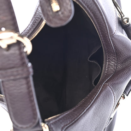 Gucci Calfskin Large Horsebit Web Hobo Brown 5 of 9