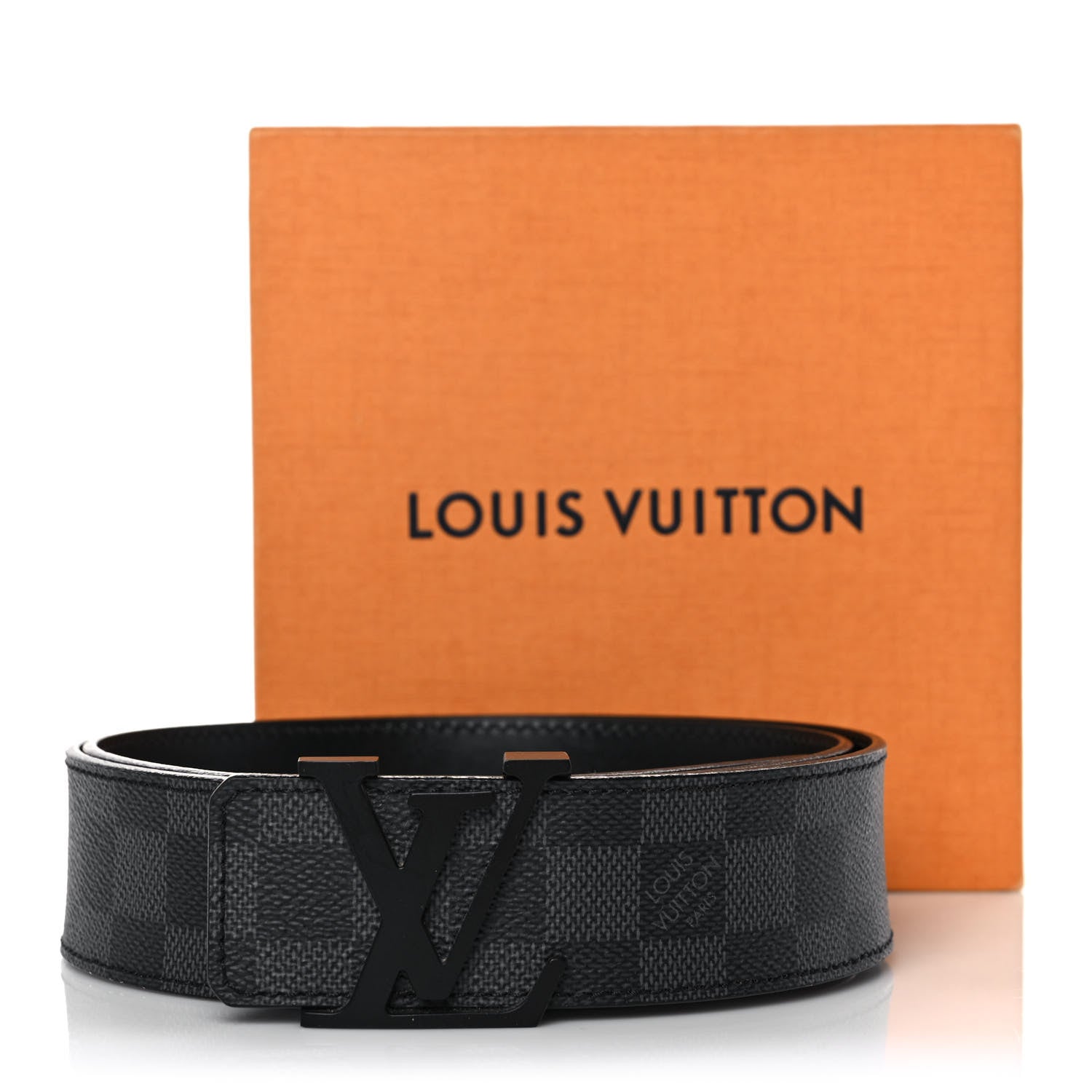Louis Vuitton Damier Graphite LV Initiales Belt 90 36 6 of 6
