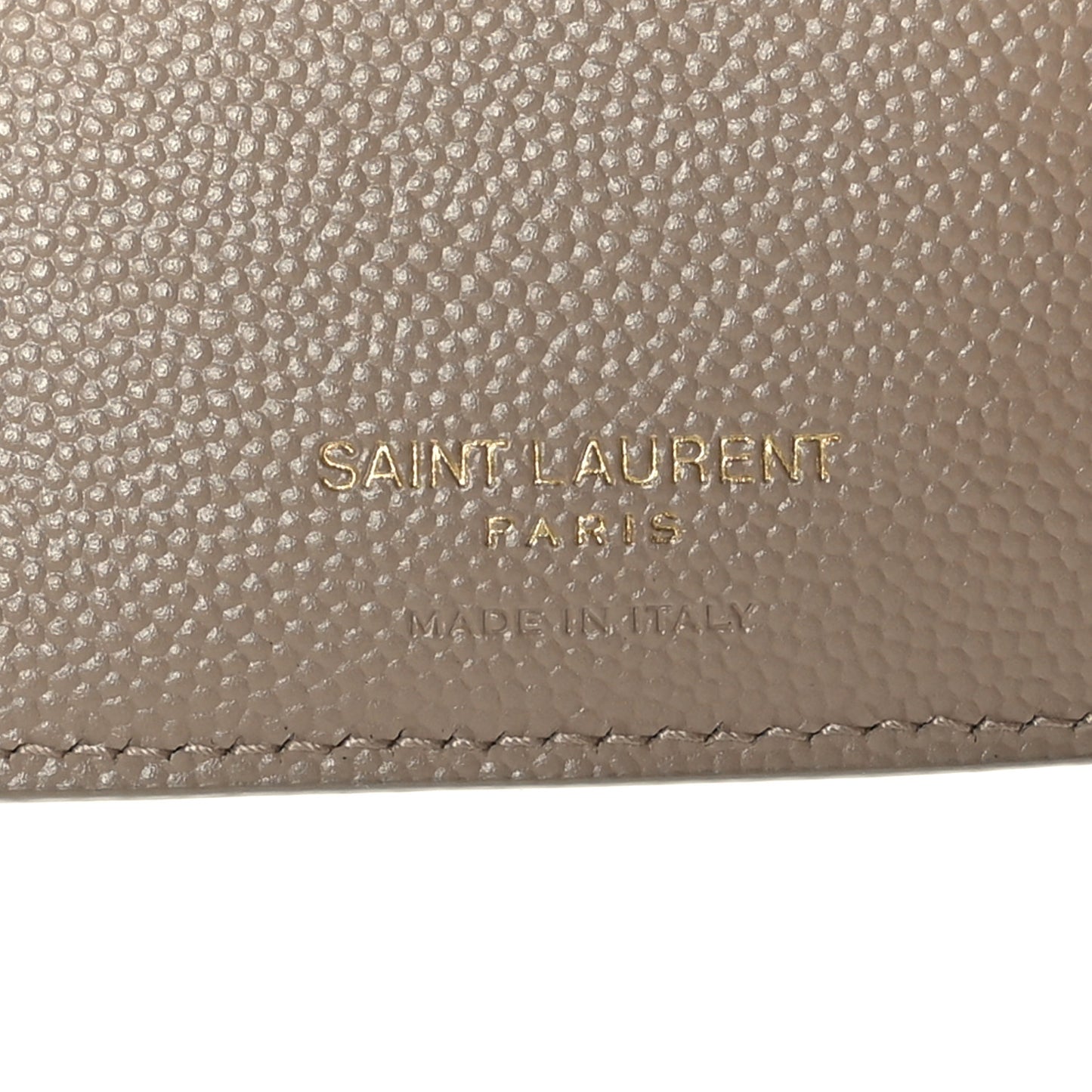 Grain De Poudre Matelasse Chevron Monogram Zipped Two-Part Wallet Dark Beige