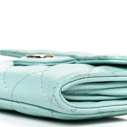 Chanel Caviar Quilted Flap Card Holder Wallet Light Blue 8 of 8