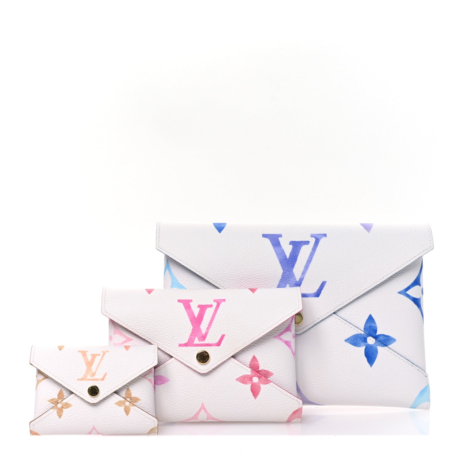 Louis Vuitton Monogram Giant By The Pool Kirigami Pochette Set Blue Rose Beige 1 of 9